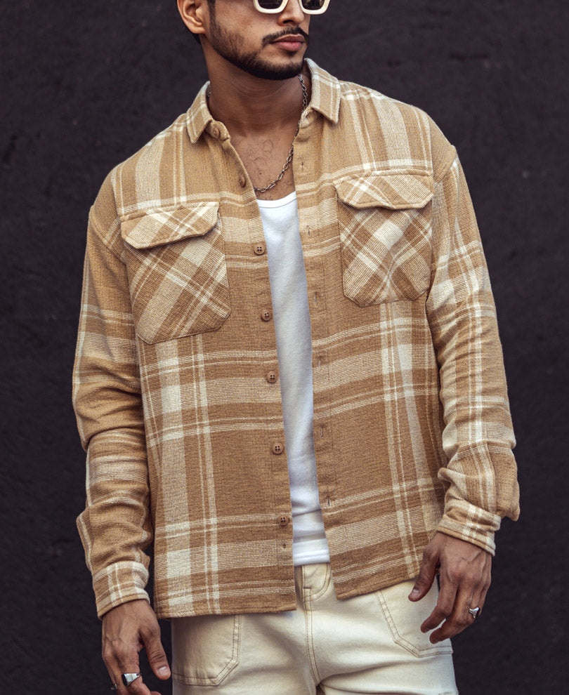 Classic Plaid Long-Sleeved Shirt