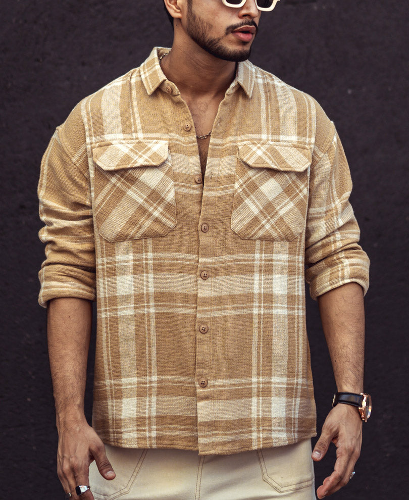 Classic Plaid Long-Sleeved Shirt