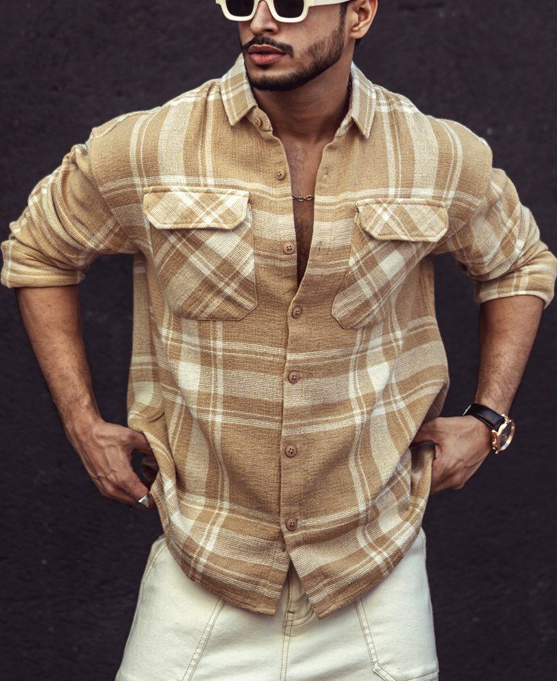 Classic Plaid Long-Sleeved Shirt