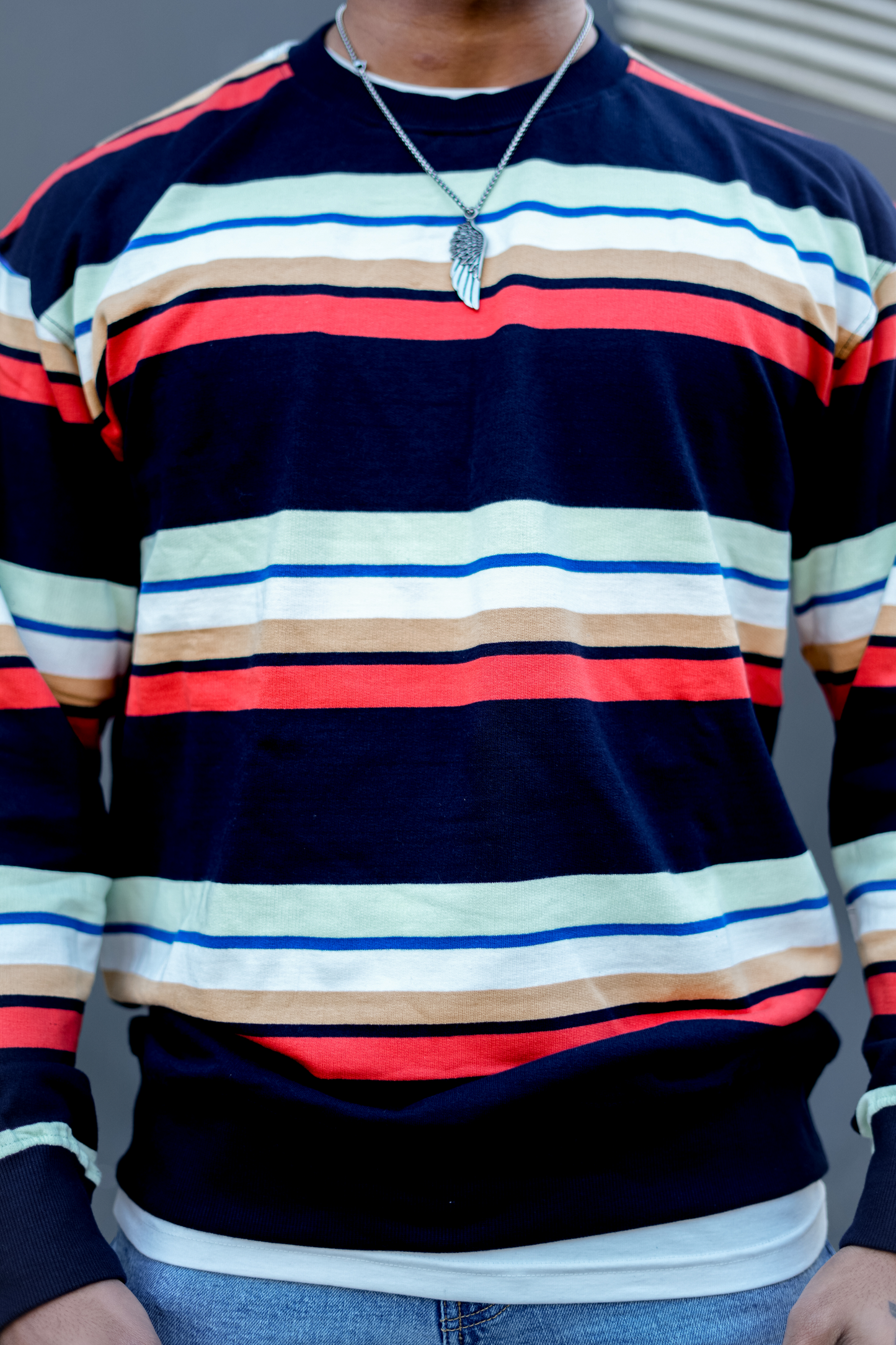 The Classic Multi Striped Full Sleeves T Shirt