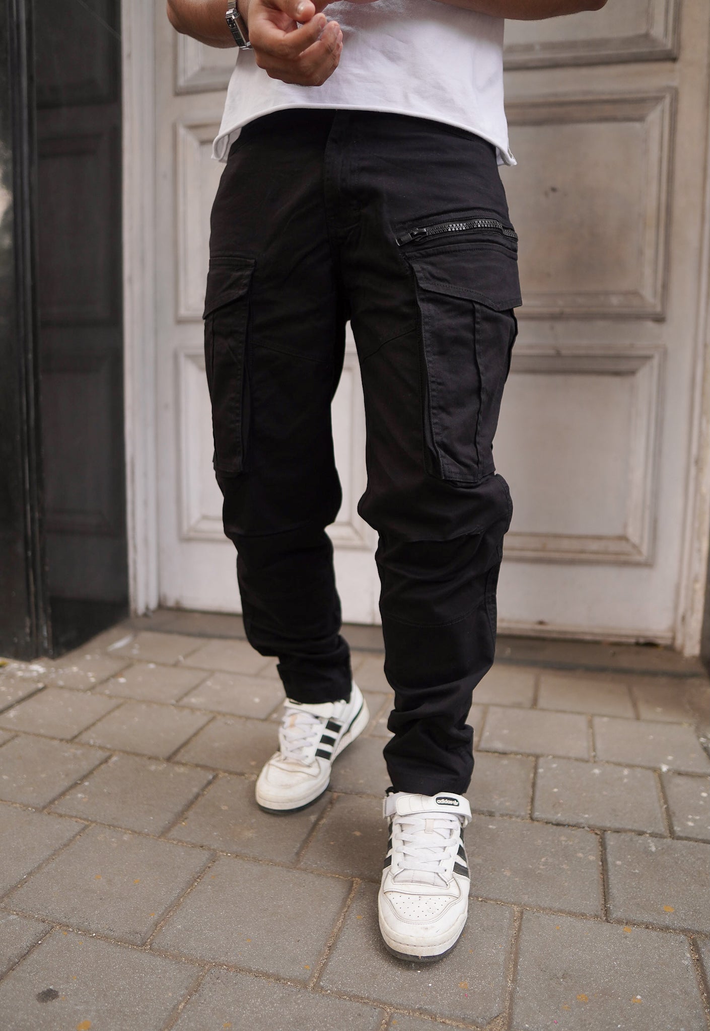 Black Regular Fit Cargo Pant