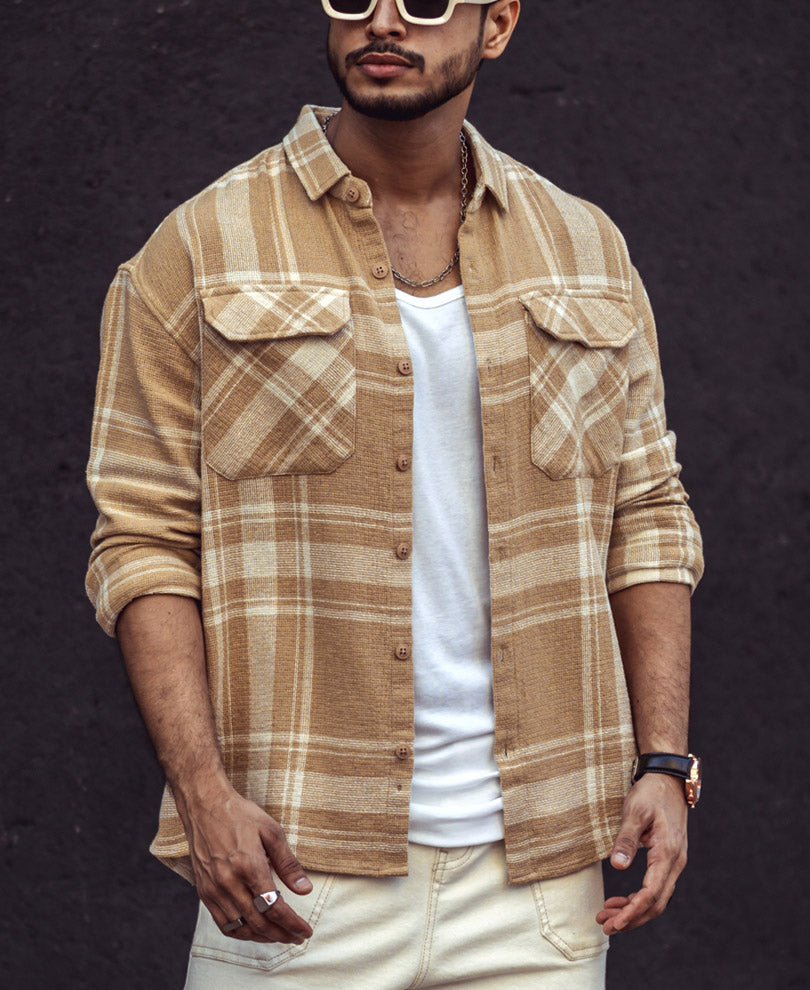 Classic Plaid Long-Sleeved Shirt