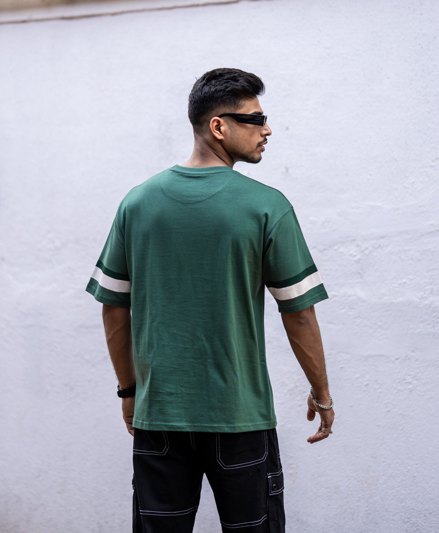 Olive Green Global Oversize Drop Shoulder T-Shirt